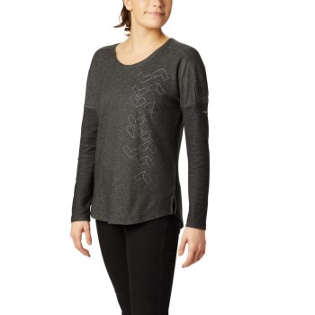 Columbia Ženske Majice S Kapuljačom - Times Two Novelty Knit Long Sleeve Crne | PNWJ-50136
